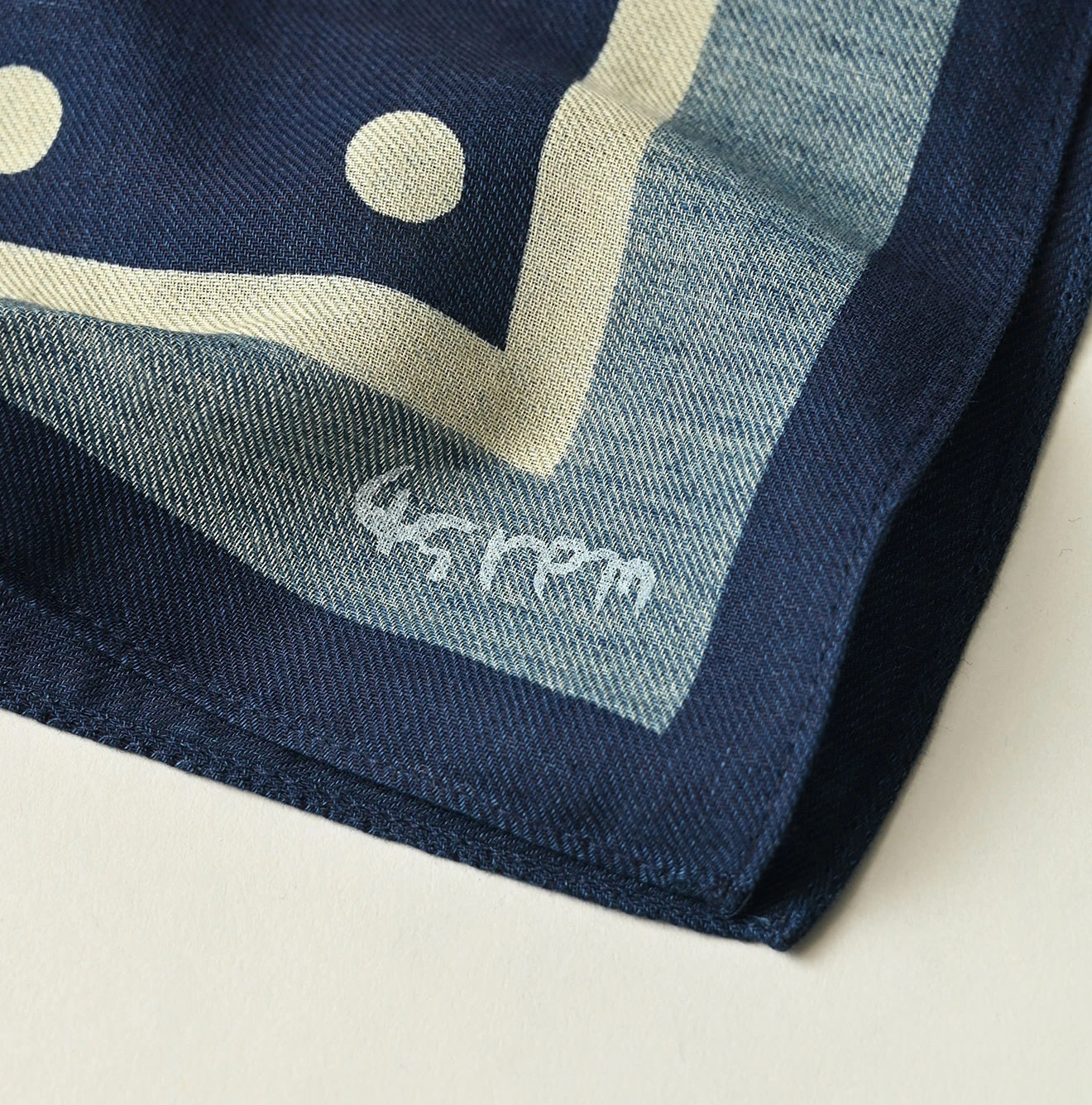 Indigo Australian Aya Polka Dot Bandana Detail