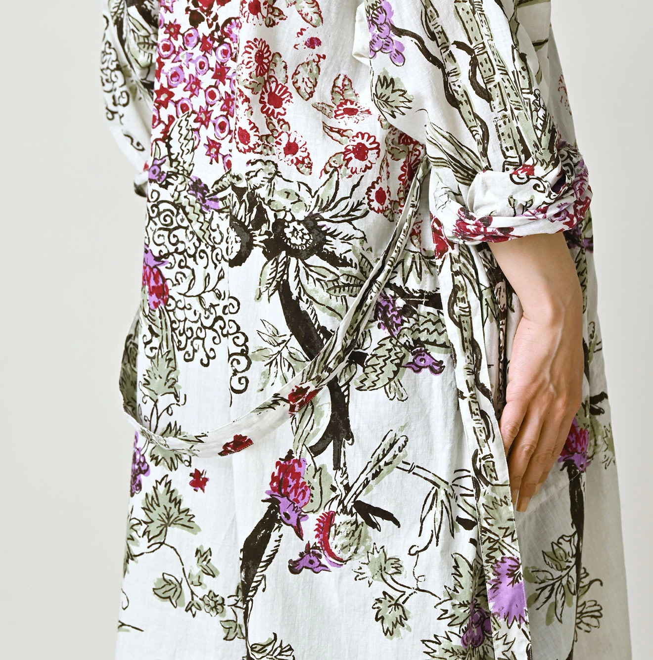 Indian Khadi Palampore Print Happie Long Detail