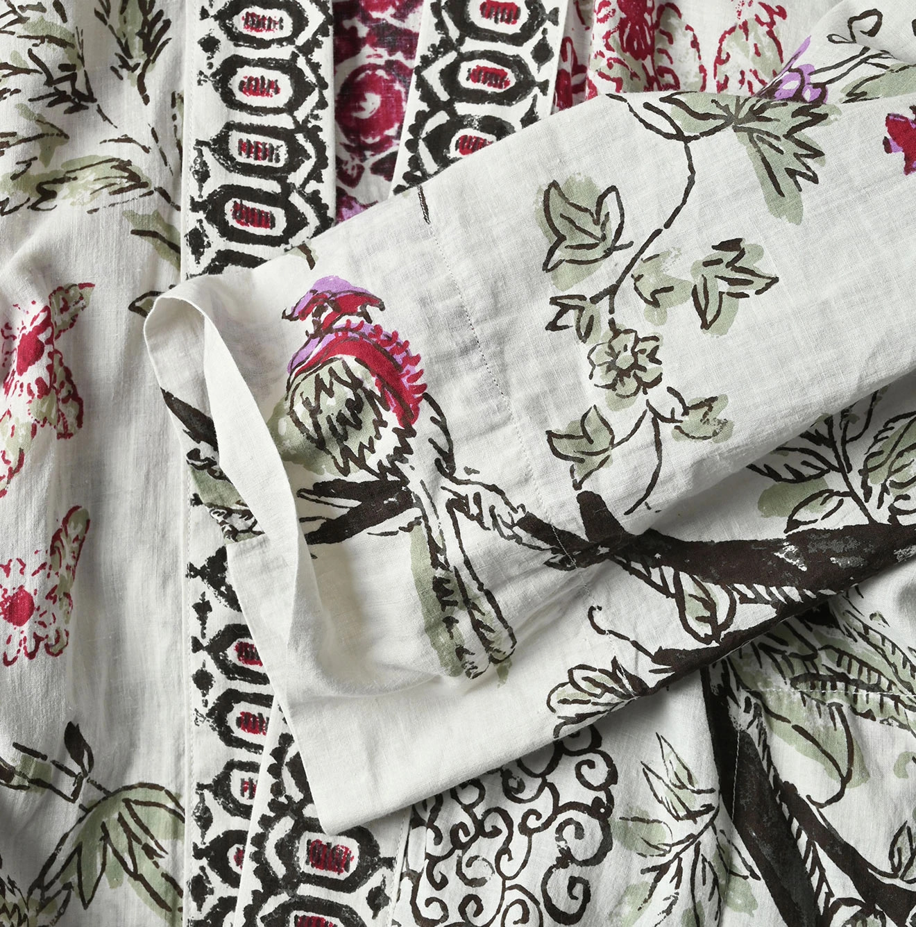 Indian Khadi Palampore Print Happie Long Detail