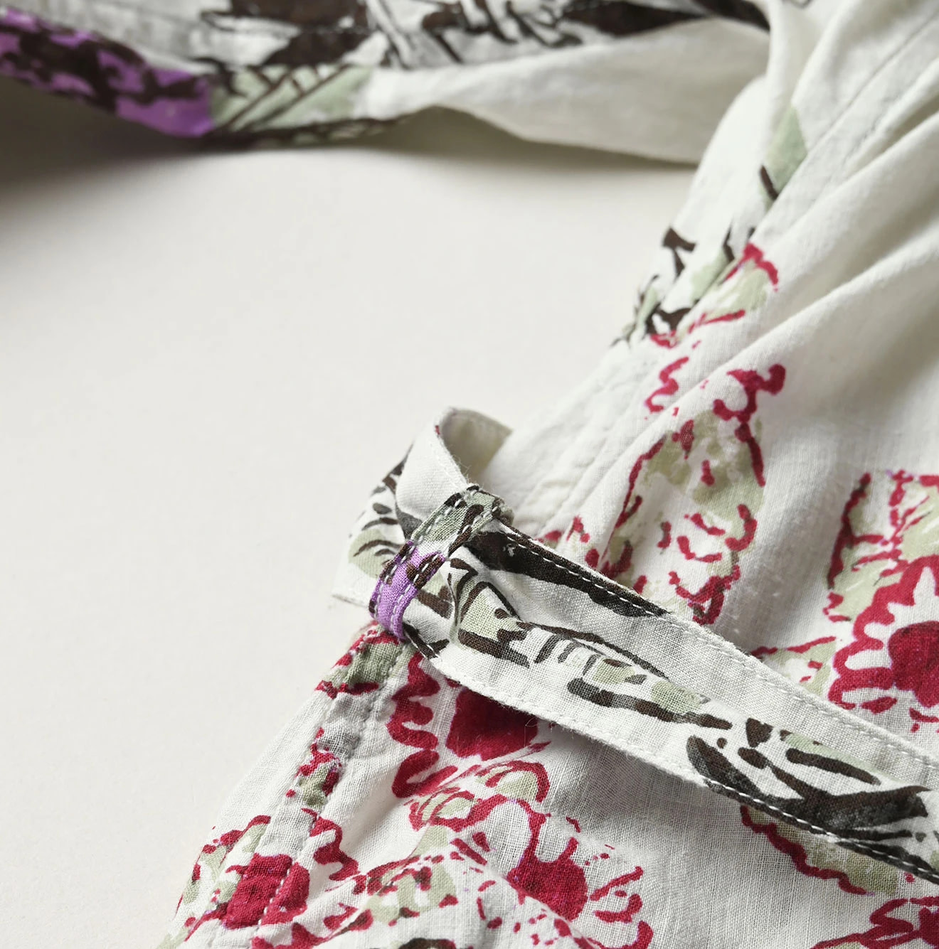 Indian Khadi Palampore Print Happie Long Detail