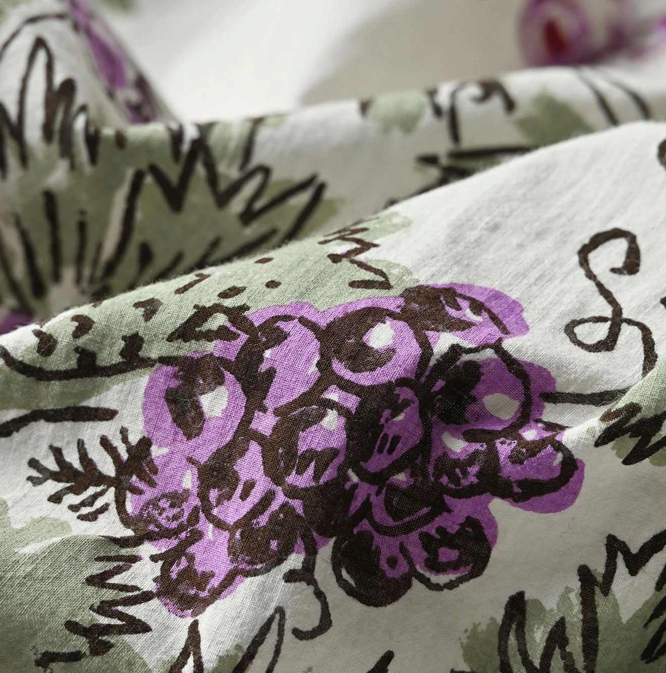 Indian Khadi Palampore Print Happie Long Detail