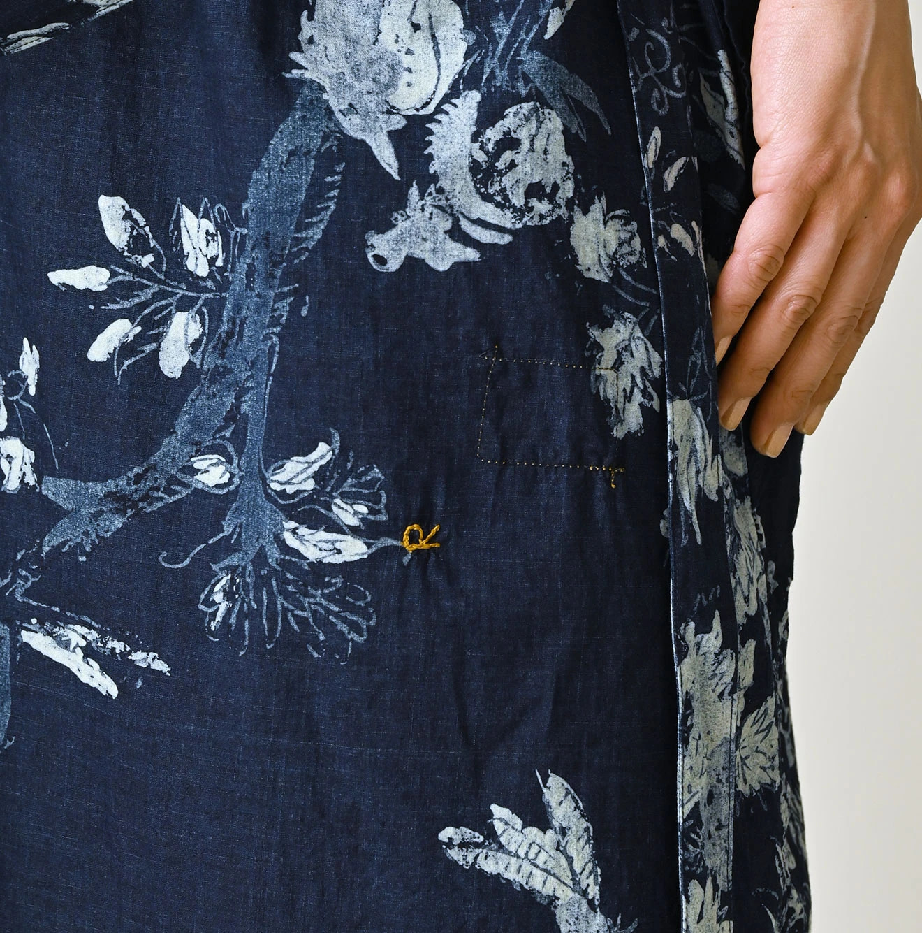 Indigo Hira Palampore Print Happie Long Detail