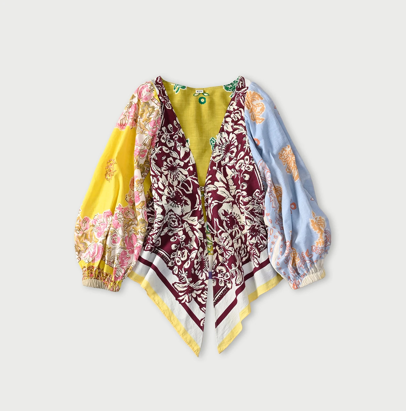 Indian Khadi Bandana Mix SAIJIKI Bolero Saxe Mix