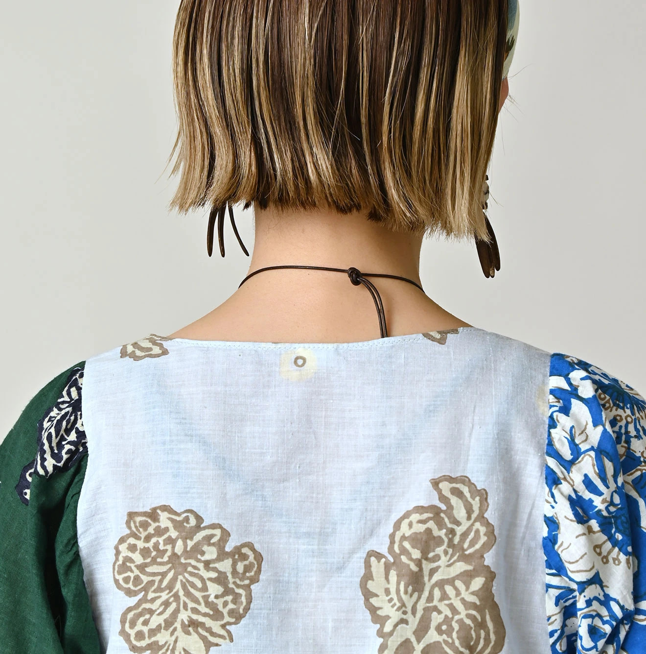 Indian Khadi Bandana Mix SAIJIKI Bolero Detail