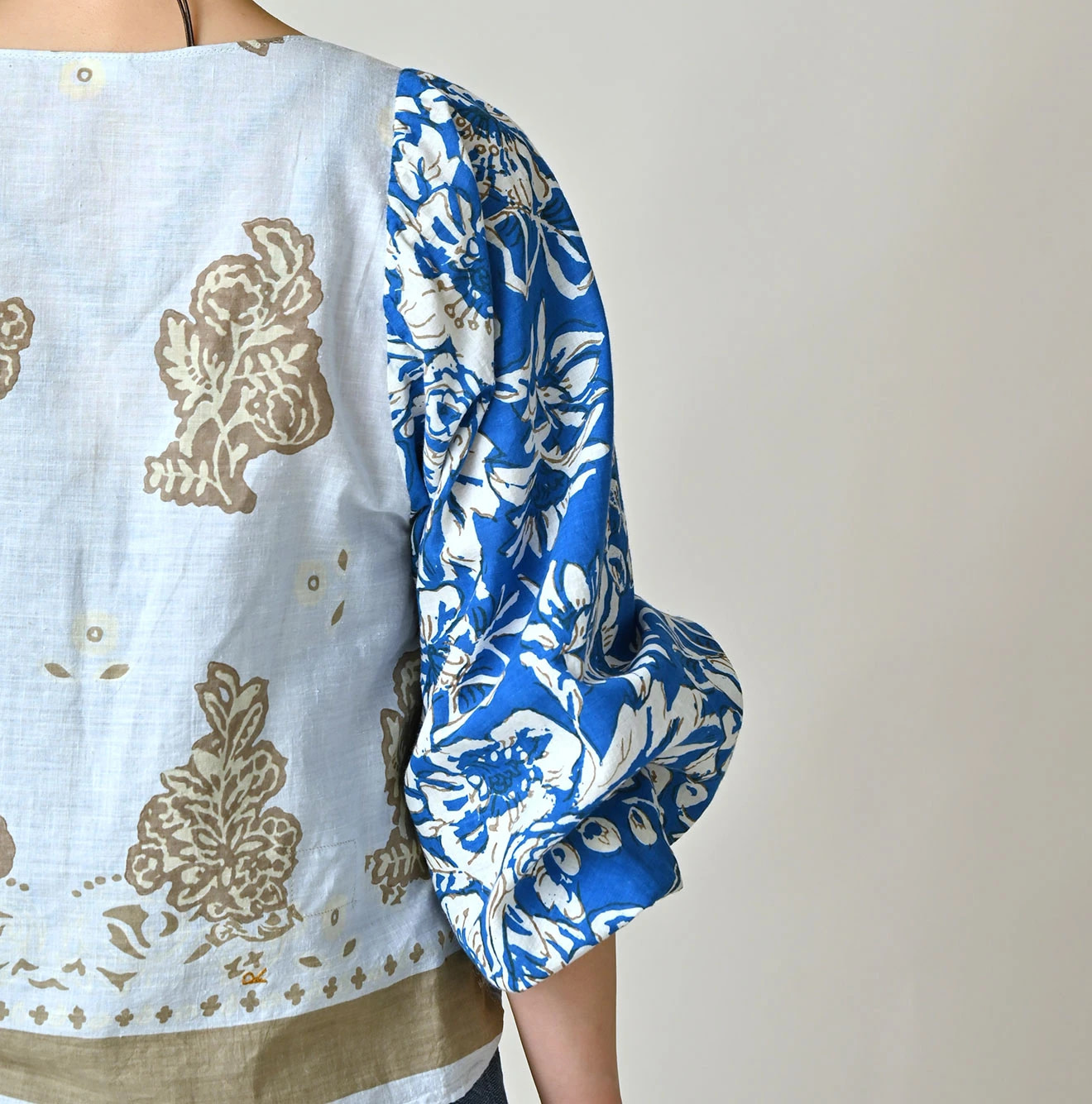 Indian Khadi Bandana Mix SAIJIKI Bolero Detail