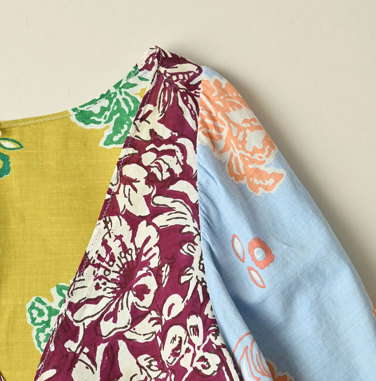 Indian Khadi Bandana Mix SAIJIKI Bolero Detail
