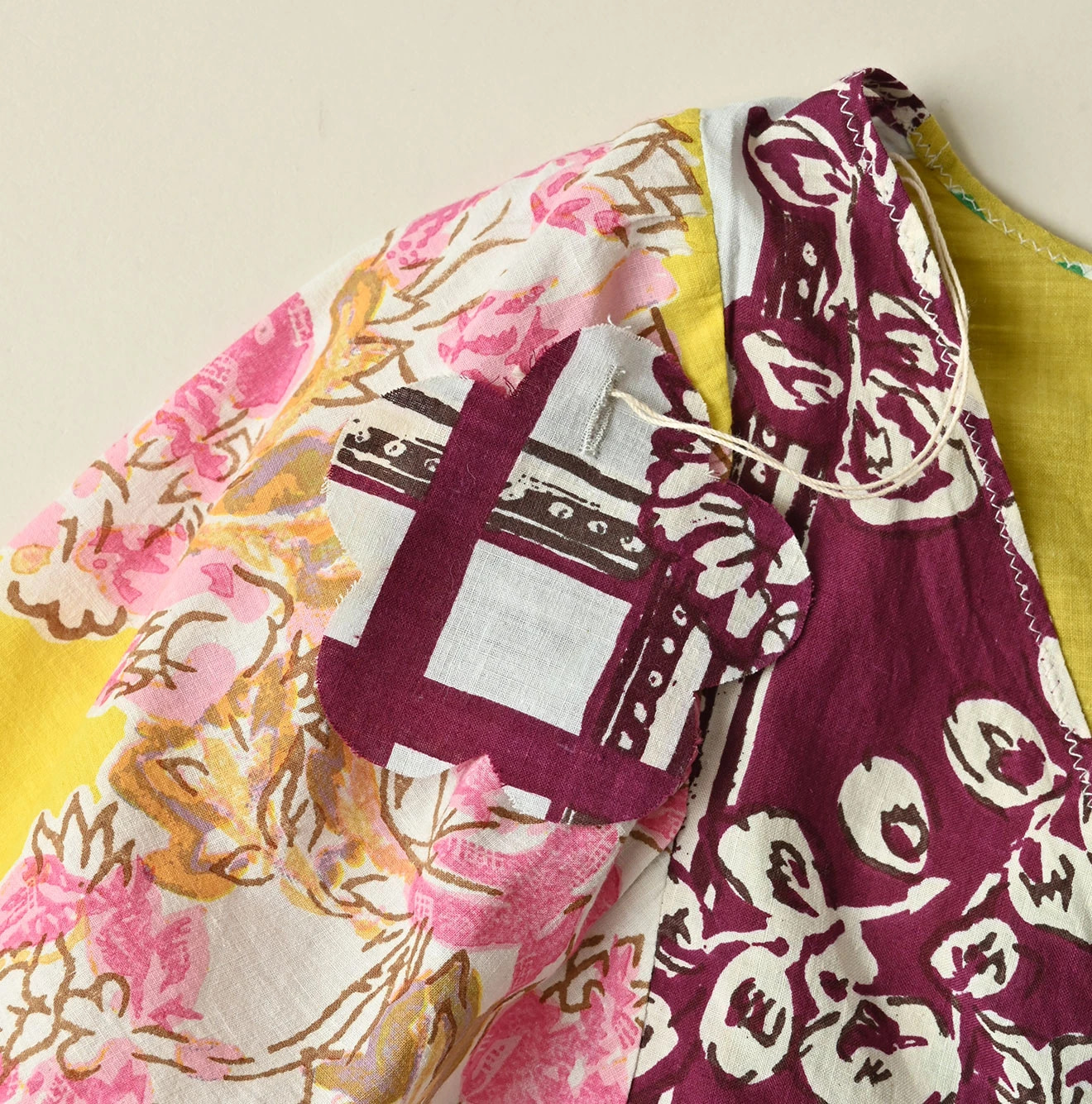 Indian Khadi Bandana Mix SAIJIKI Bolero Detail