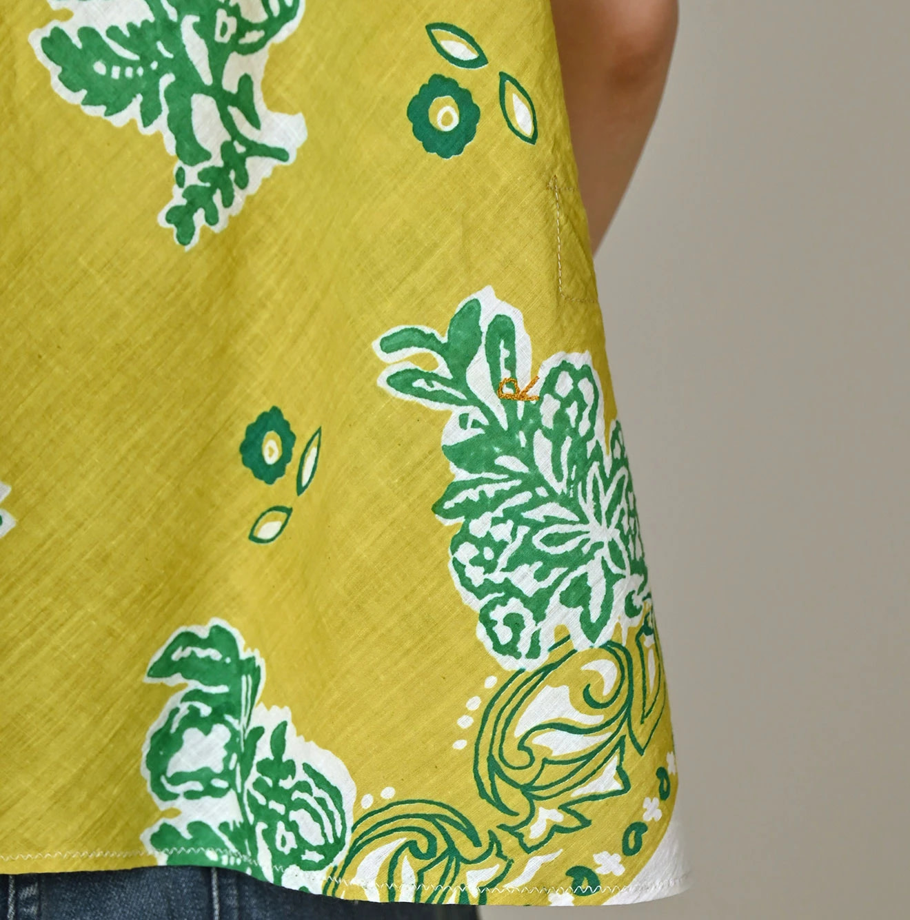 Indian Khadi Bandana Mix SAIJIKI Camisole Saxe Mix Detail