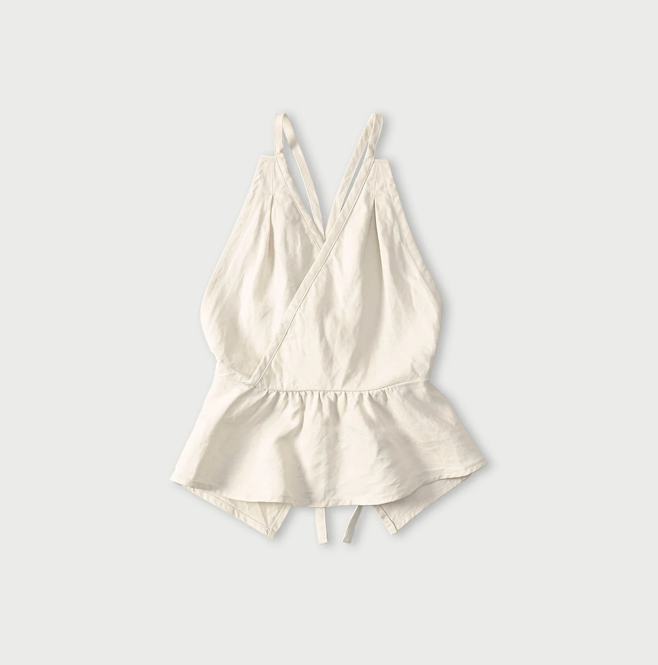 Linen Cloth Tank Bra Antique White