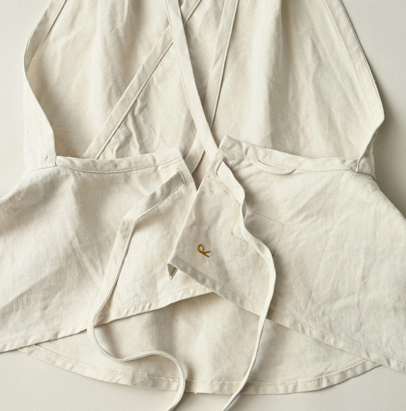 Linen Cloth Tank Bra Detail