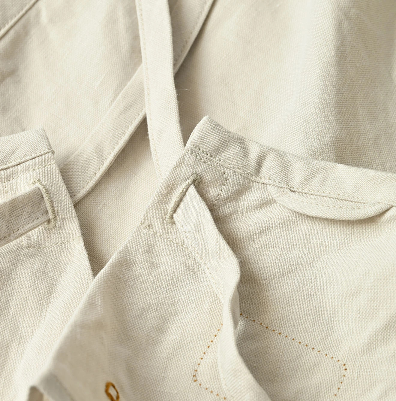 Linen Cloth Tank Bra Detail