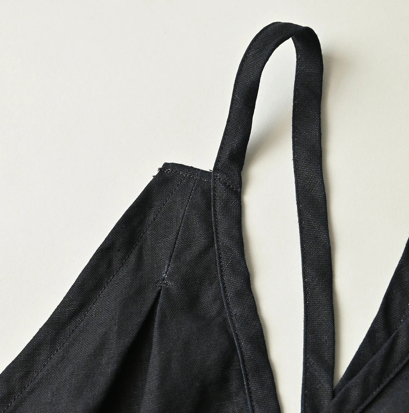 Indigo Linen Cloth Tank Bra Detail