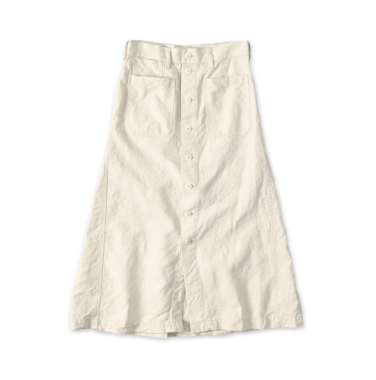Linen Cloth Bell Skirt Antique White