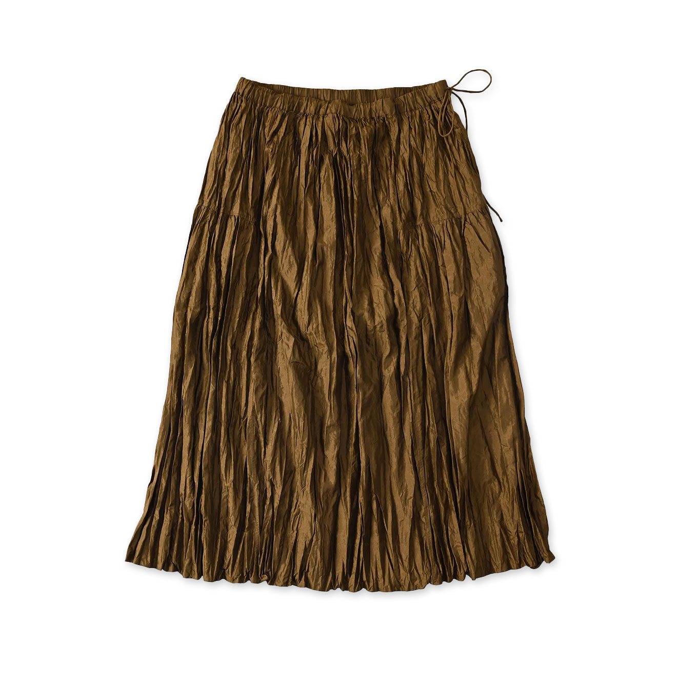 Chambray Silk KushuKushu Skirt Brown