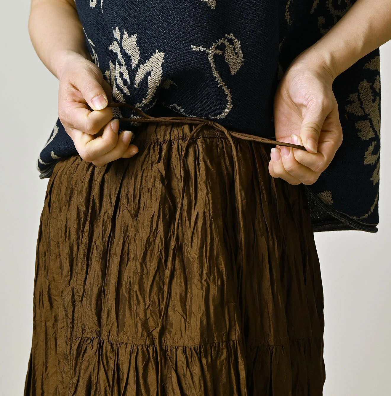 Chambray Silk KushuKushu Skirt Detail