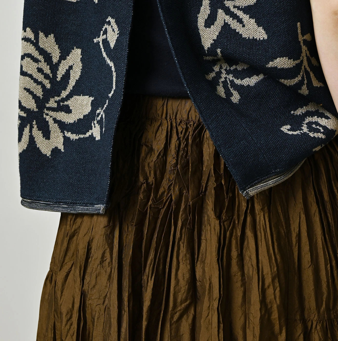 Chambray Silk KushuKushu Skirt Detail
