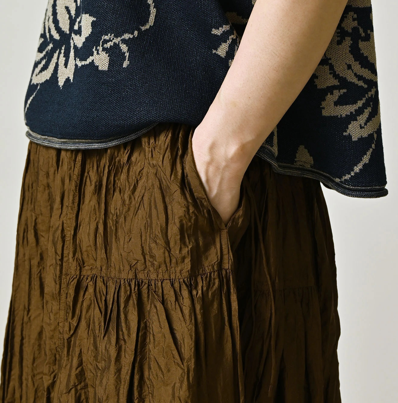 Chambray Silk KushuKushu Skirt Detail