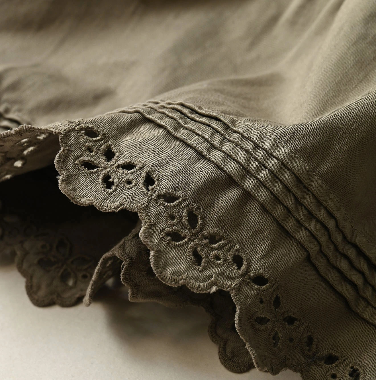 Horizontal Satin Poyon Dress Detail