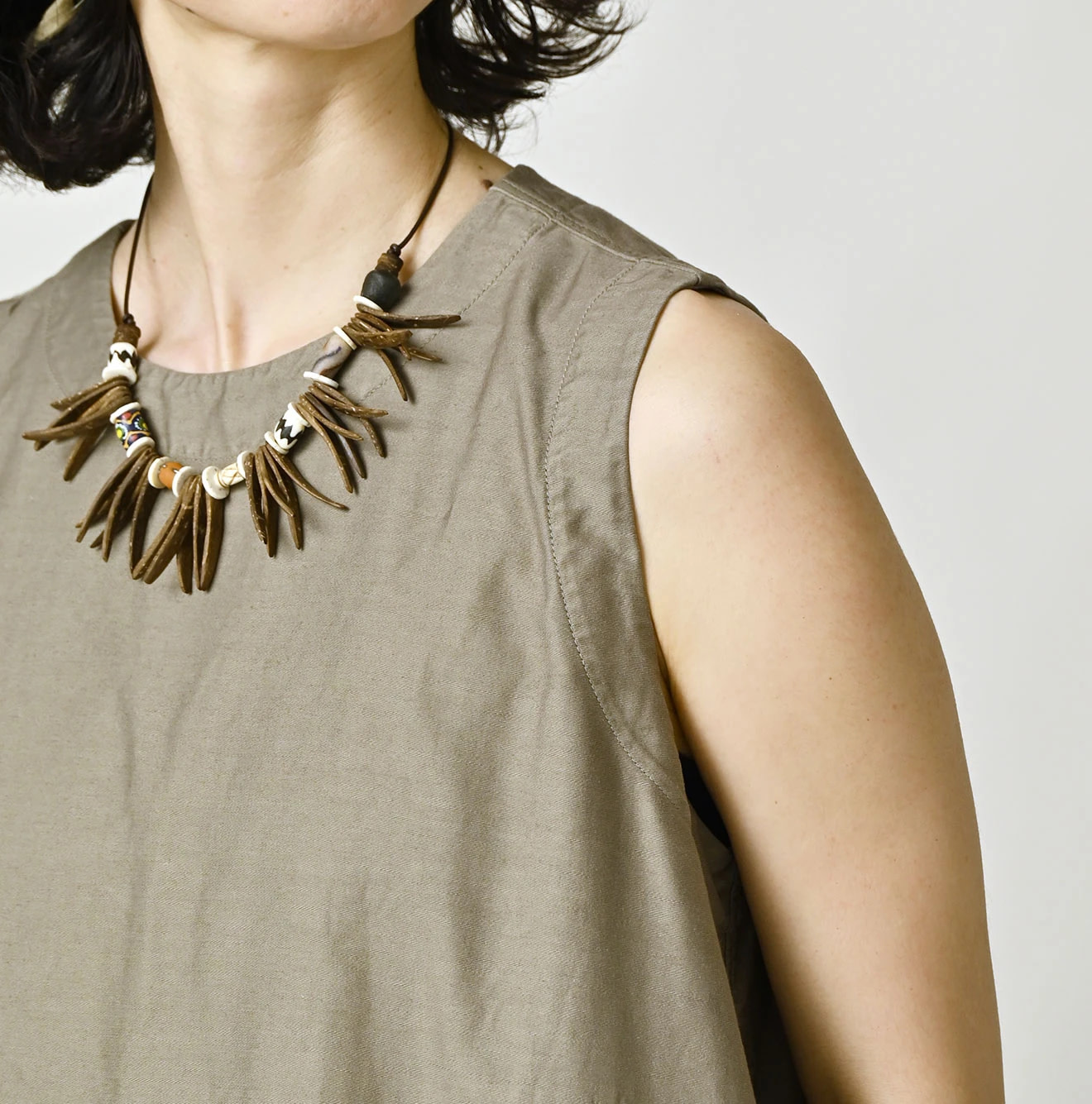 Horizontal Satin Poyon Dress Detail