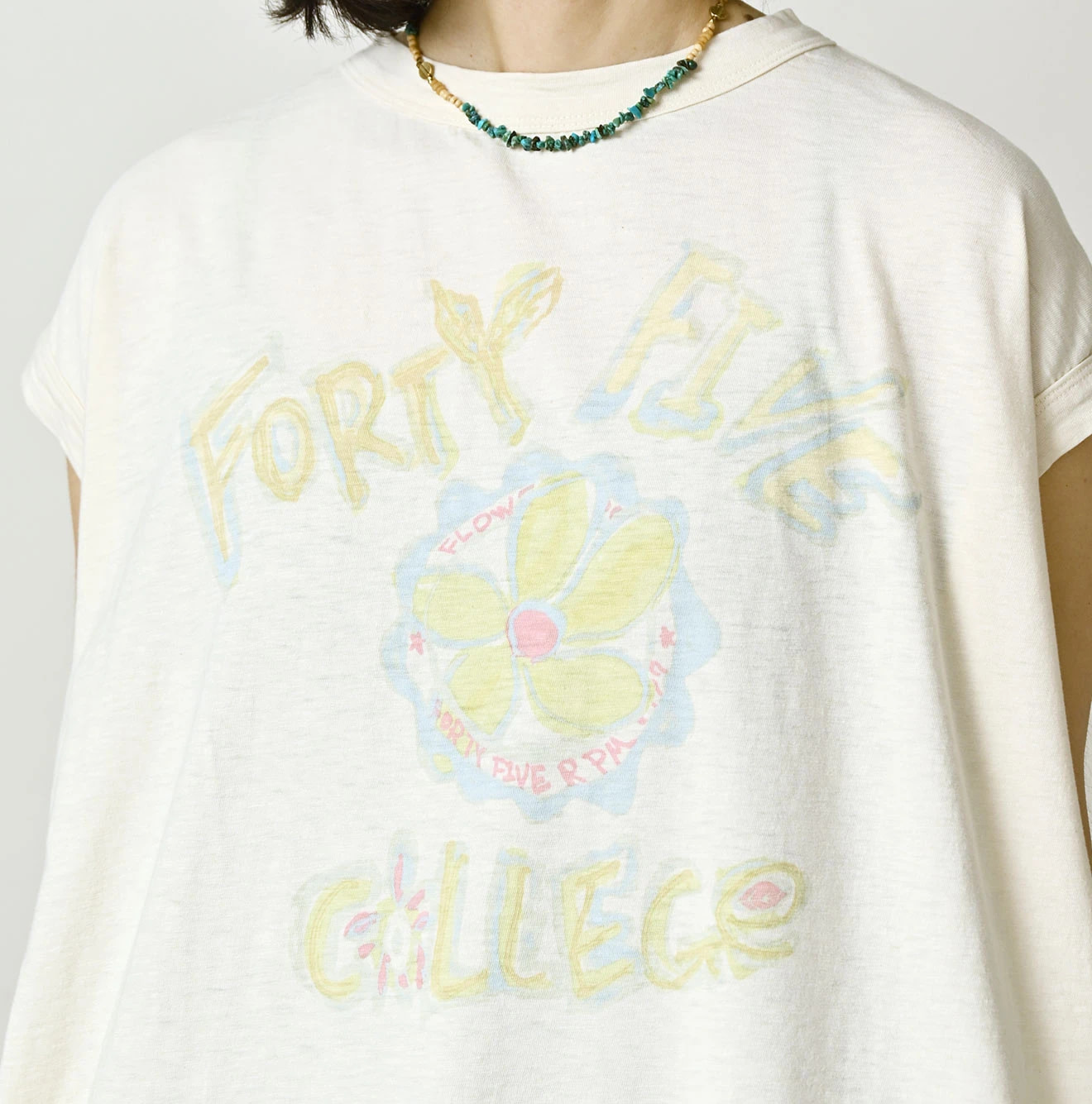 Hippie Flower Collage Print M Dress Detail