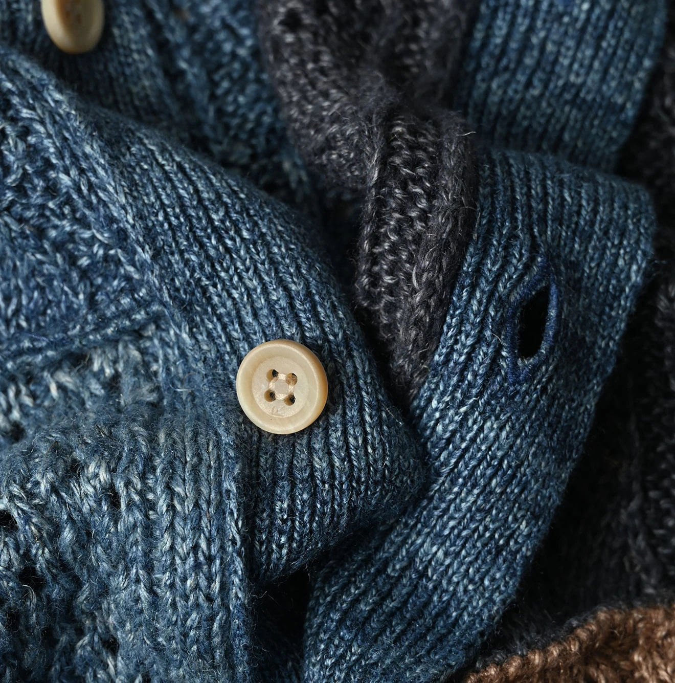 Linen Patchwork Vest Detail