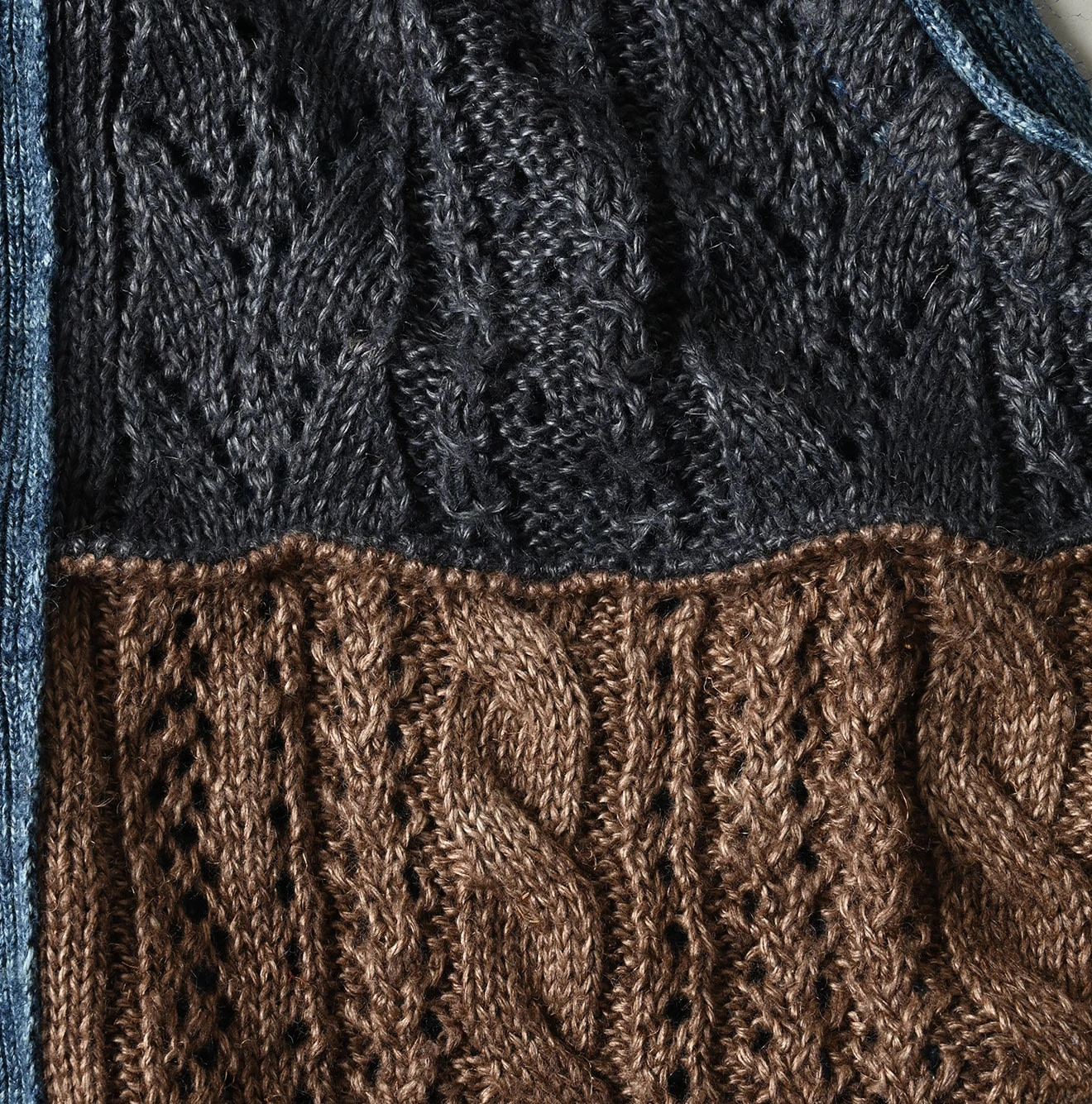 Linen Patchwork Vest Detail