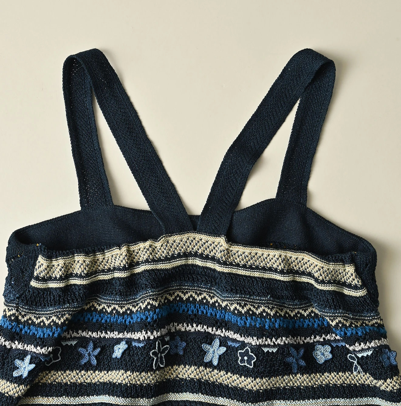 Indigo LeiLei Jacquard Camisole Detail