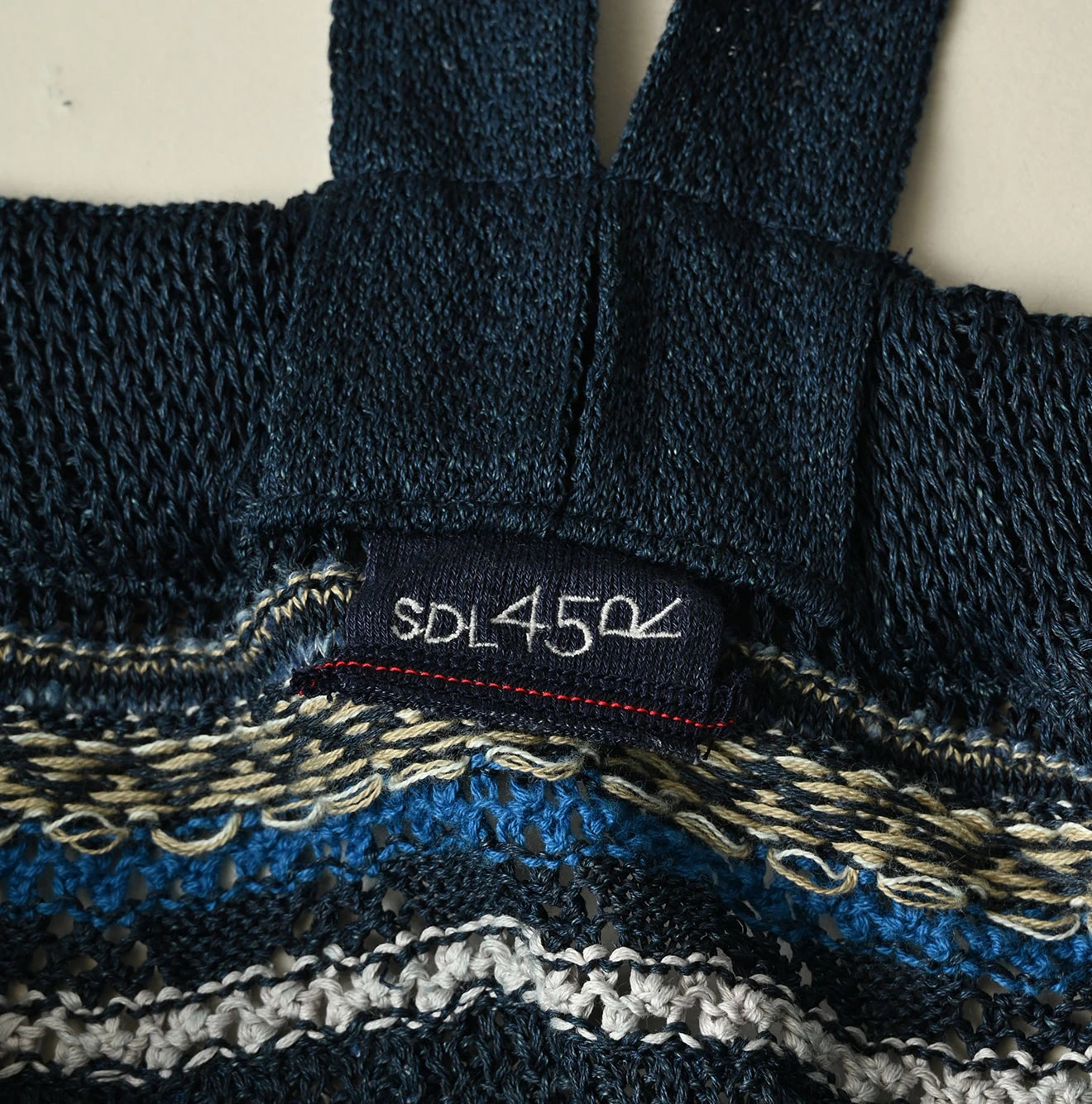 Indigo LeiLei Jacquard Camisole Detail