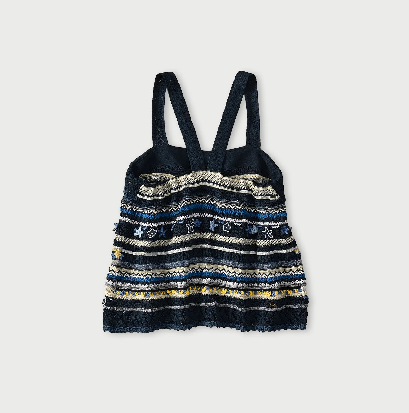 Indigo LeiLei Jacquard Camisole Back