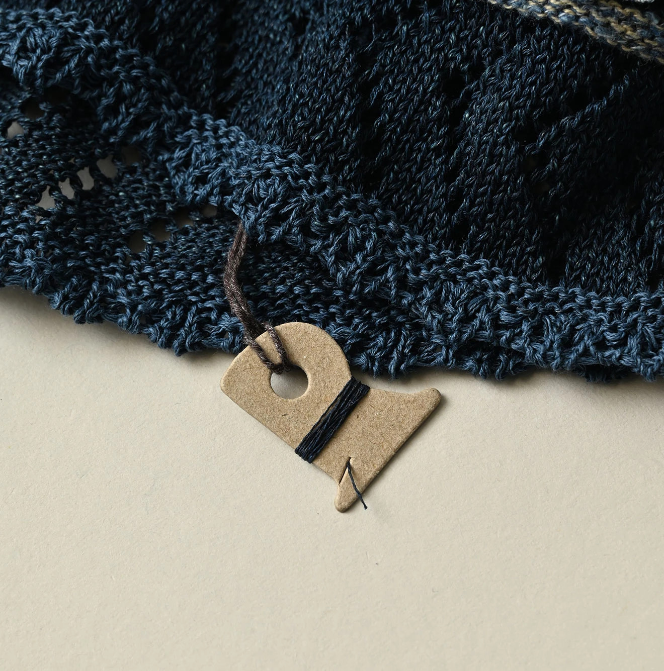 Indigo LeiLei Jacquard Camisole Detail