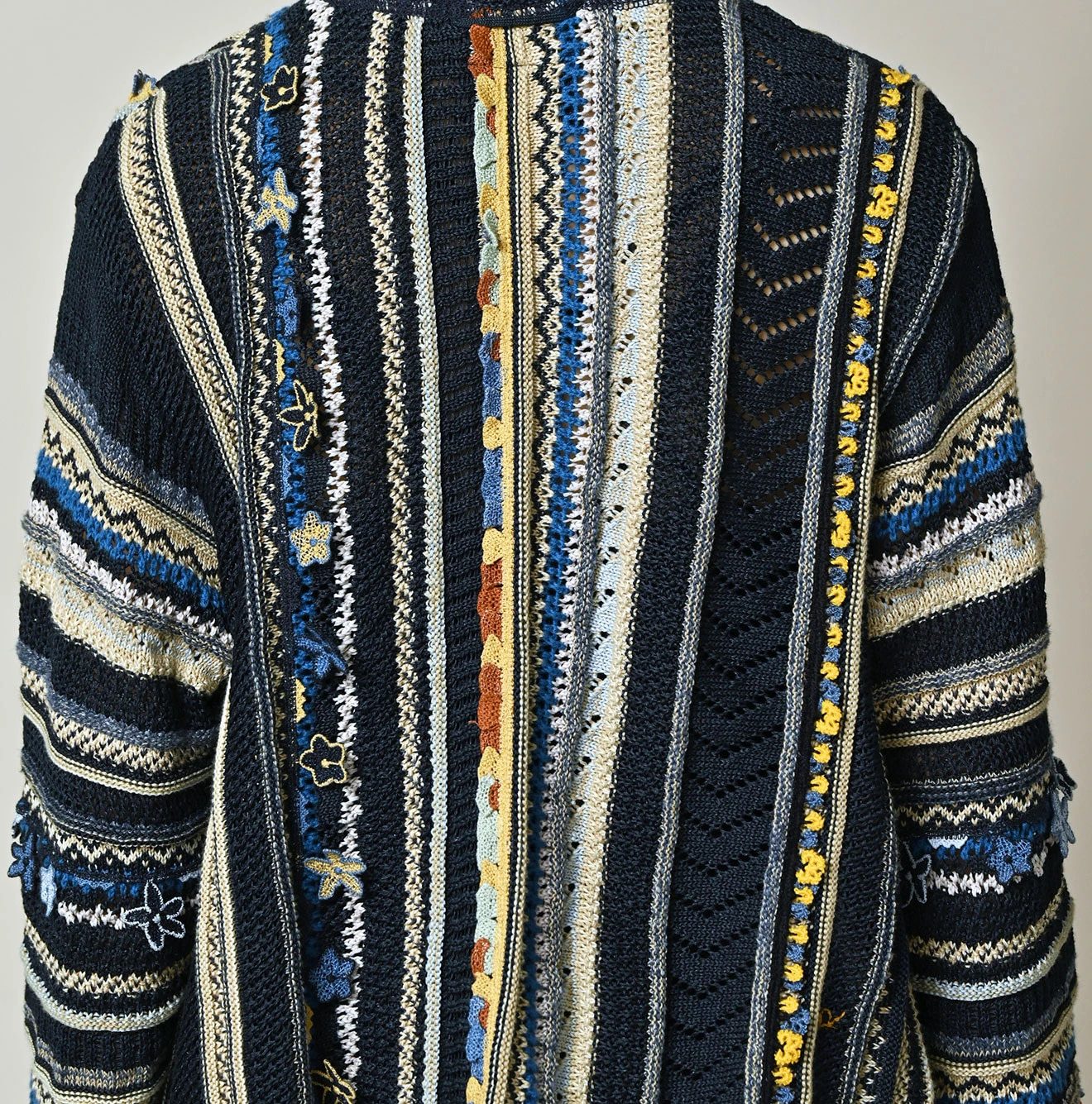 Indigo Base LeiLei Aloha Jacquard Bolero Detail
