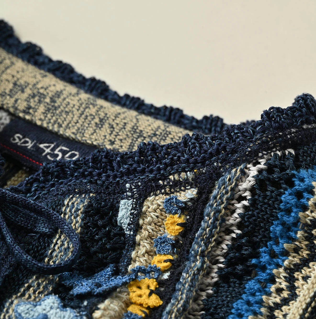 Indigo Base LeiLei Aloha Jacquard Bolero Detail