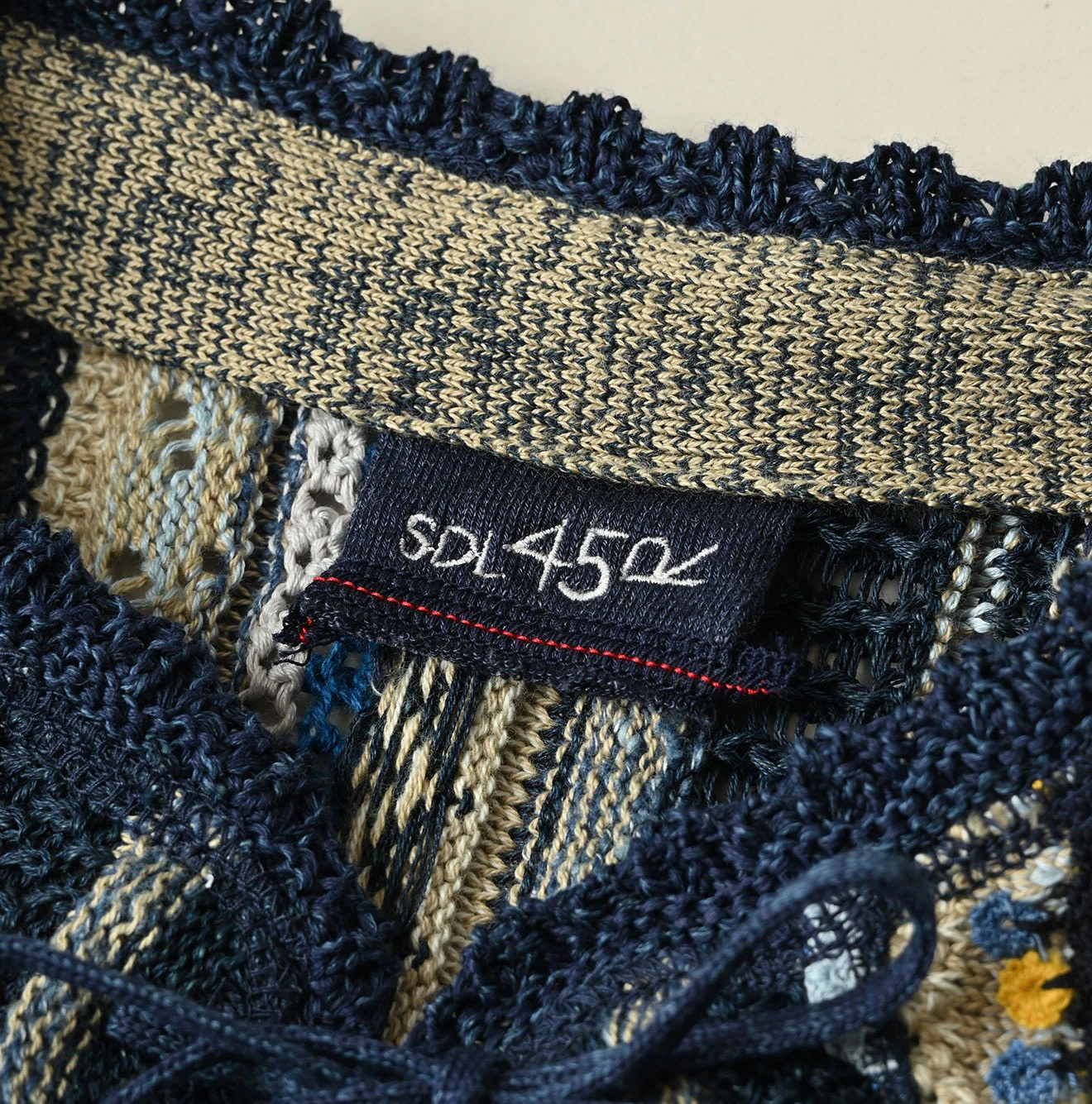 Indigo Base LeiLei Aloha Jacquard Bolero Detail