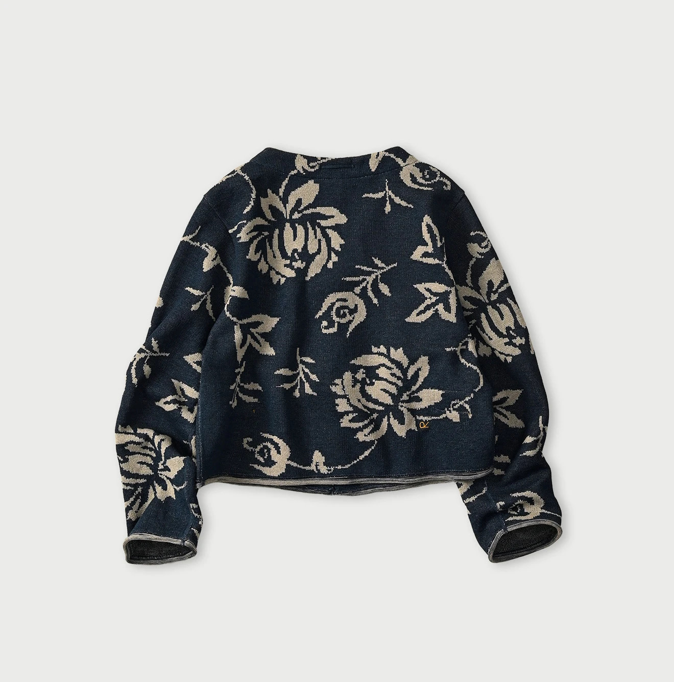 Indigo Base LeiLei Aloha Jacquard Cardigan Back
