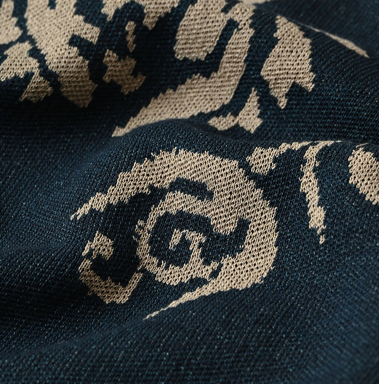 Indigo Base LeiLei Aloha Jacquard Camisole Detail