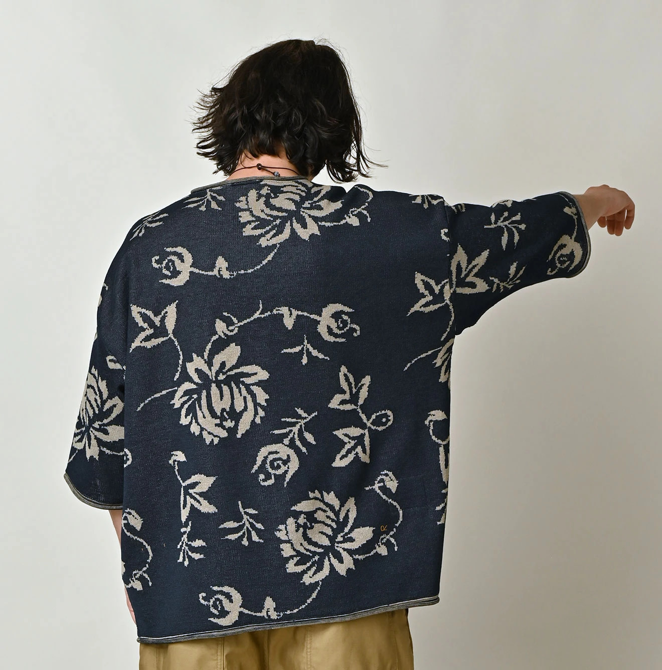 Indigo LeiLei Aloha Jacquard T-shirt Male Model