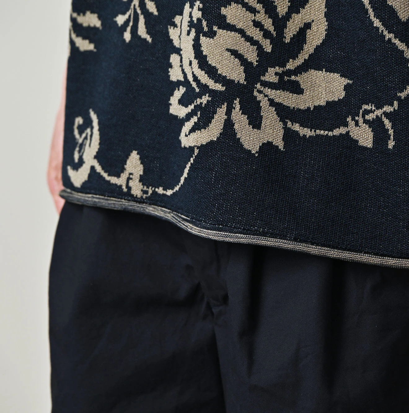 Indigo LeiLei Aloha Jacquard T-shirt Detail