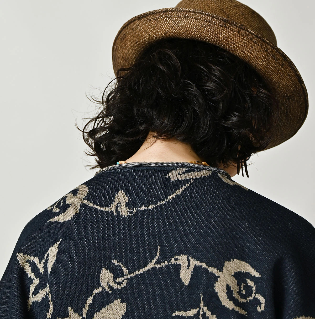Indigo LeiLei Aloha Jacquard T-shirt Detail