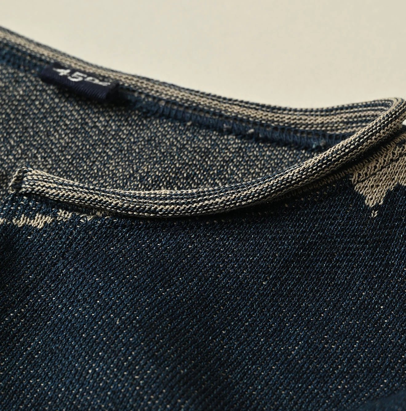 Indigo LeiLei Aloha Jacquard T-shirt Detail