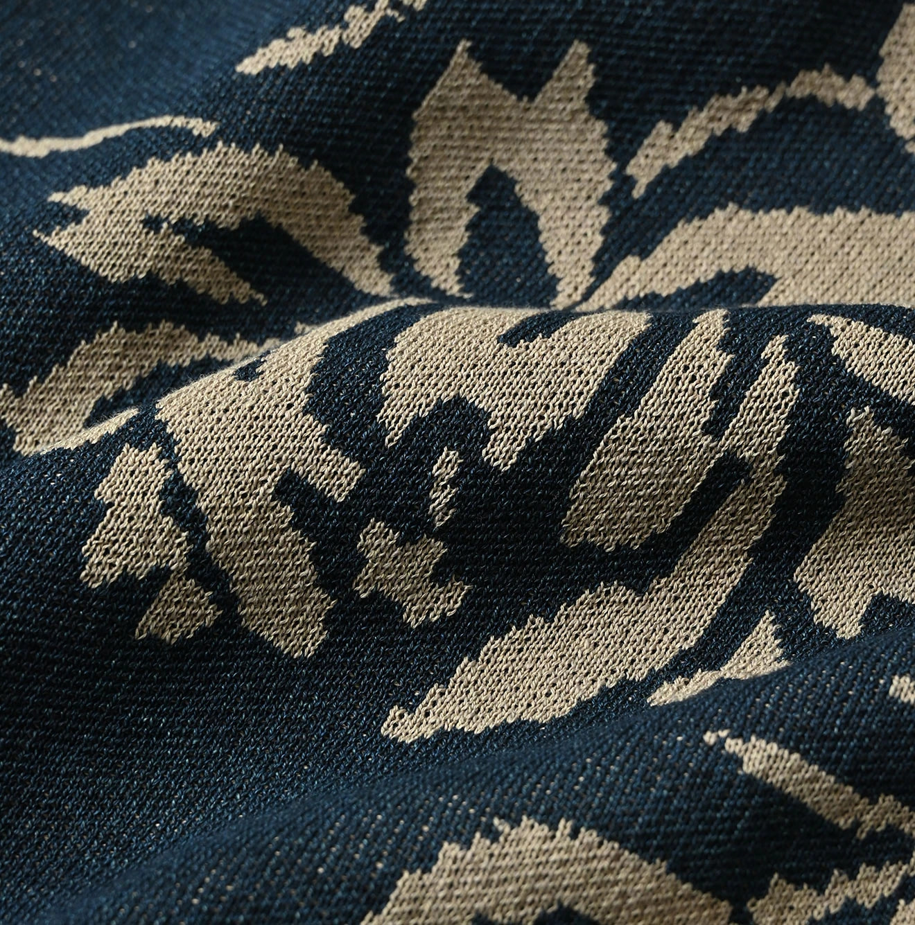 Indigo LeiLei Aloha Jacquard T-shirt Detail