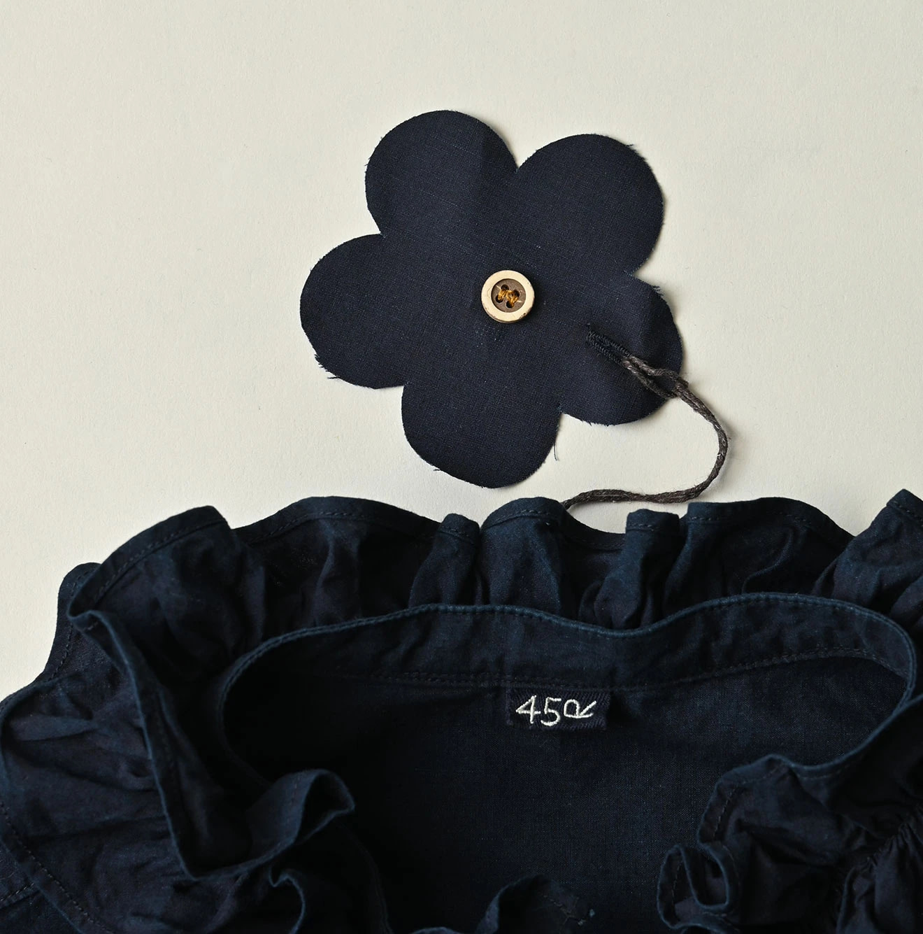 Indigo Batiste Frill Sleeveless Shirt Detail