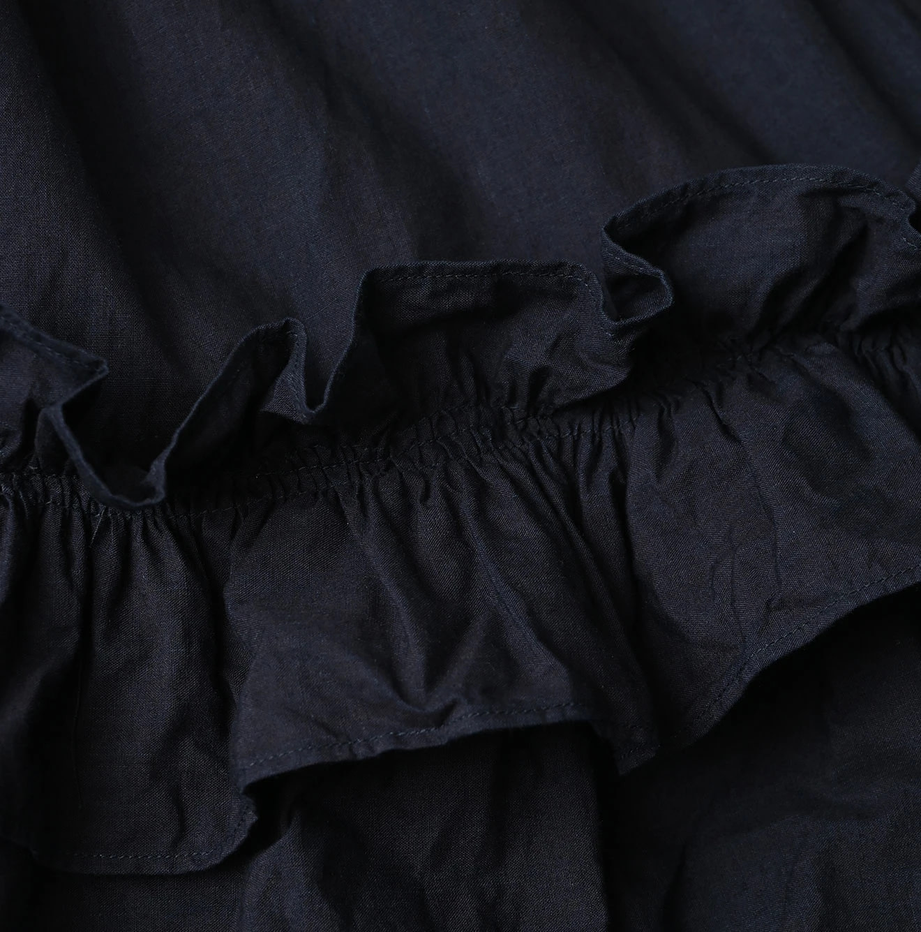 Indigo Batiste Tiered Skirt Detail