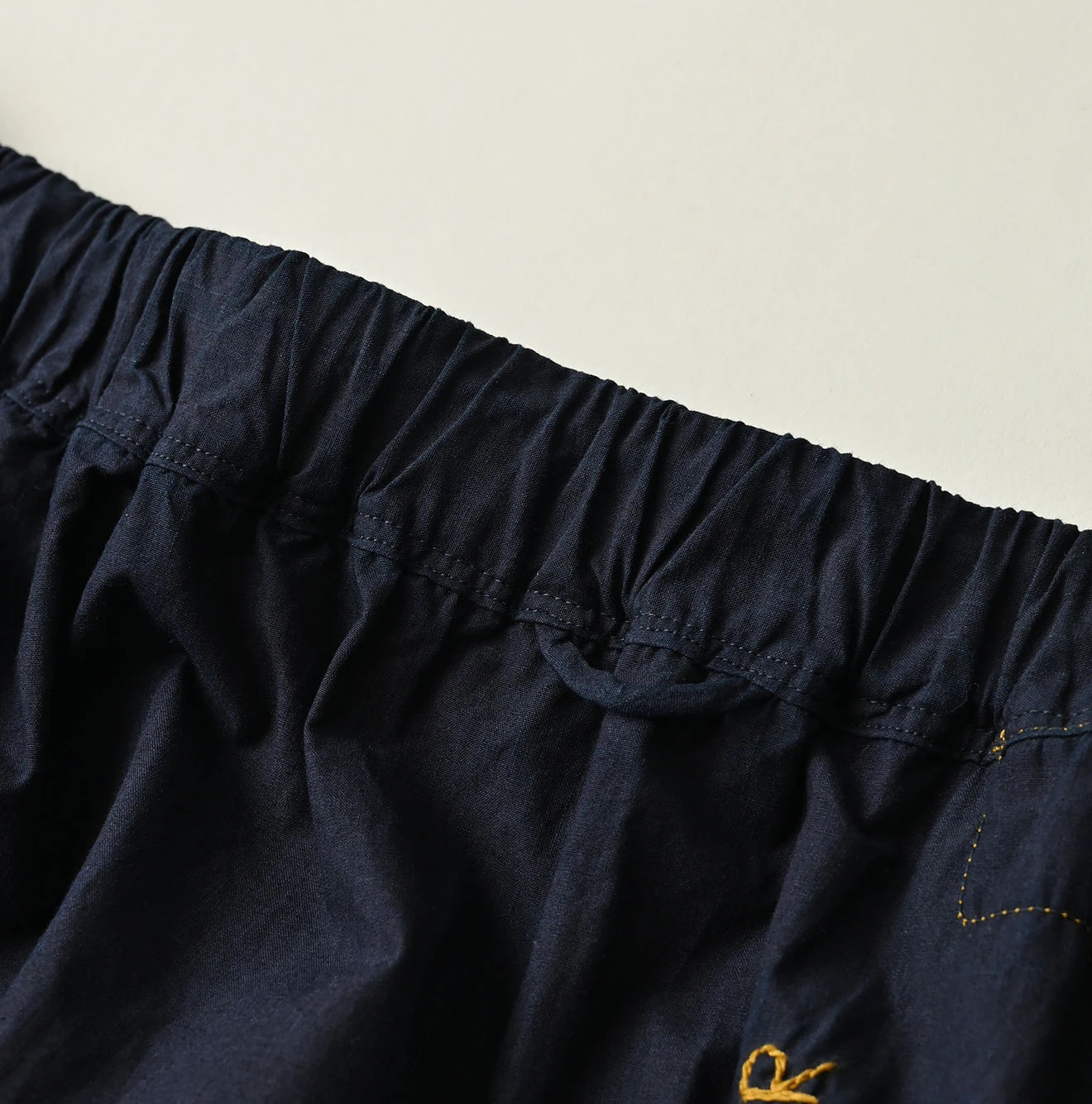 Indigo Batiste Tiered Skirt Detail