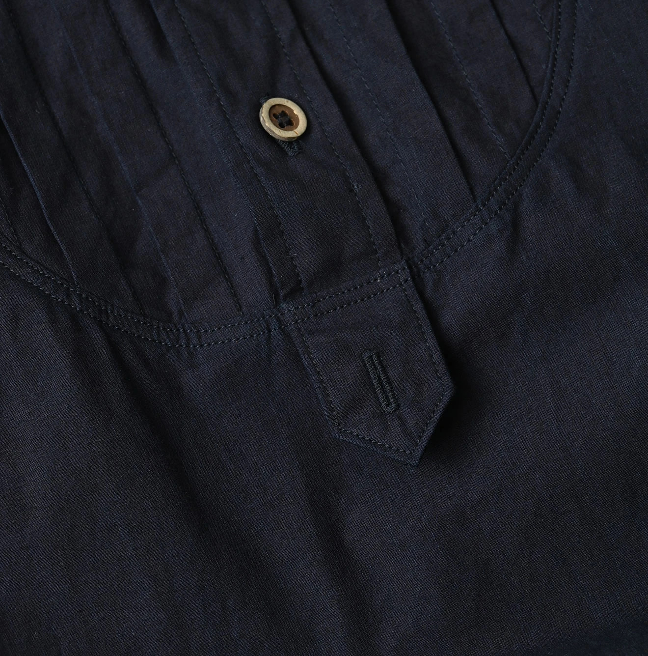 Indigo Batiste Tiered Shirt Dress Detail