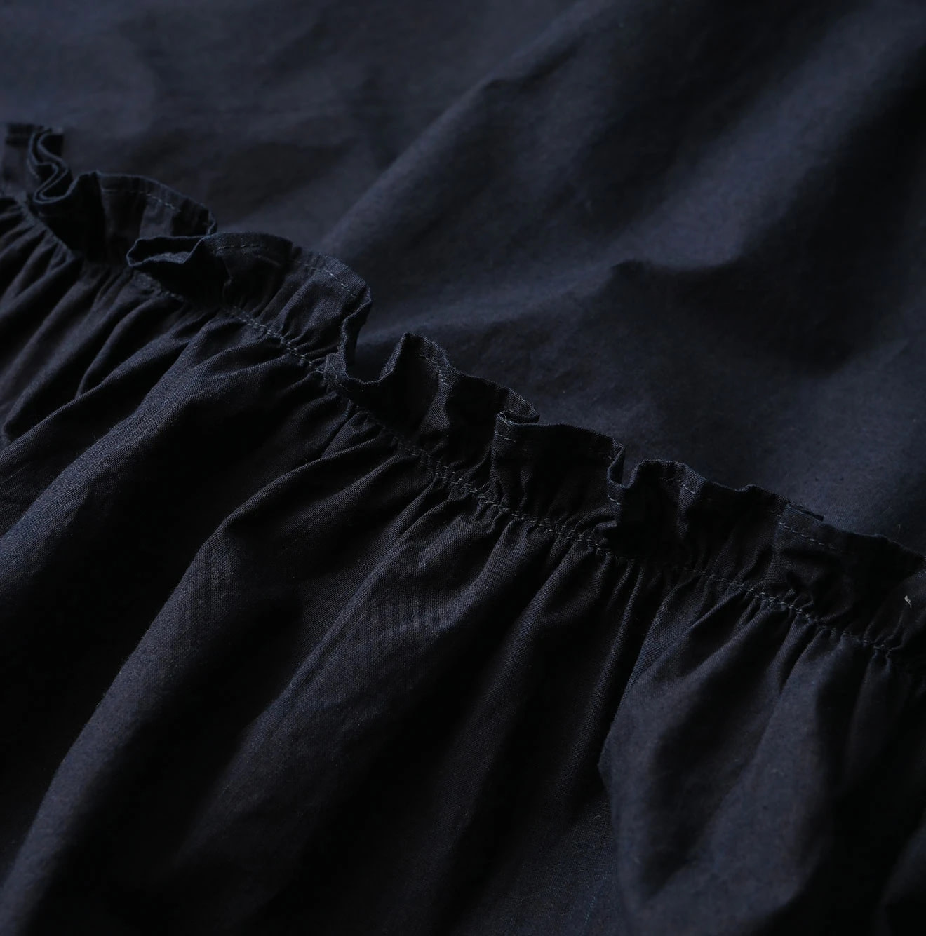 Indigo Batiste Tiered Shirt Dress Detail