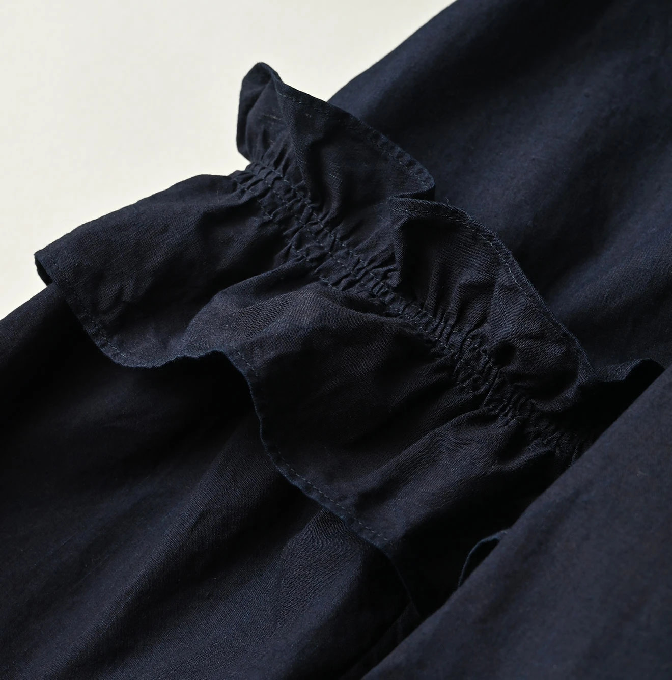 Indigo Batiste Tiered Shirt Dress Detail