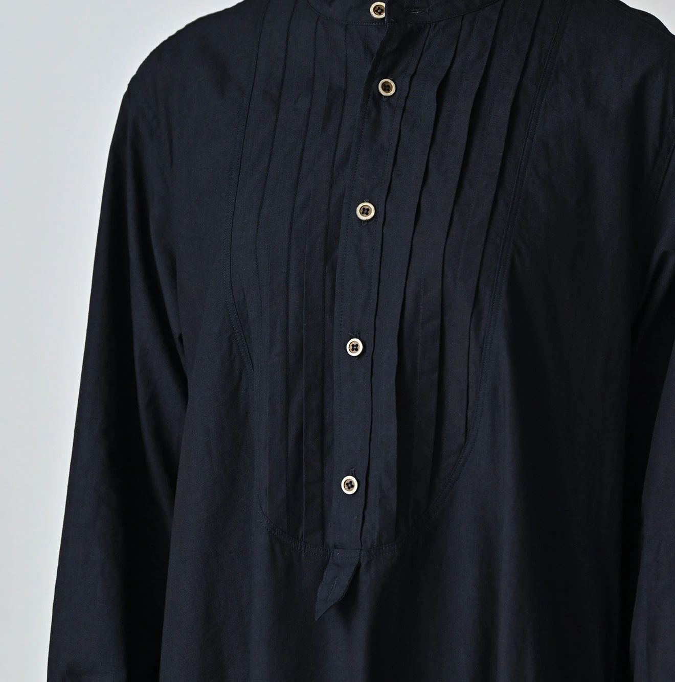 Indigo Batiste Tiered Shirt Dress Detail