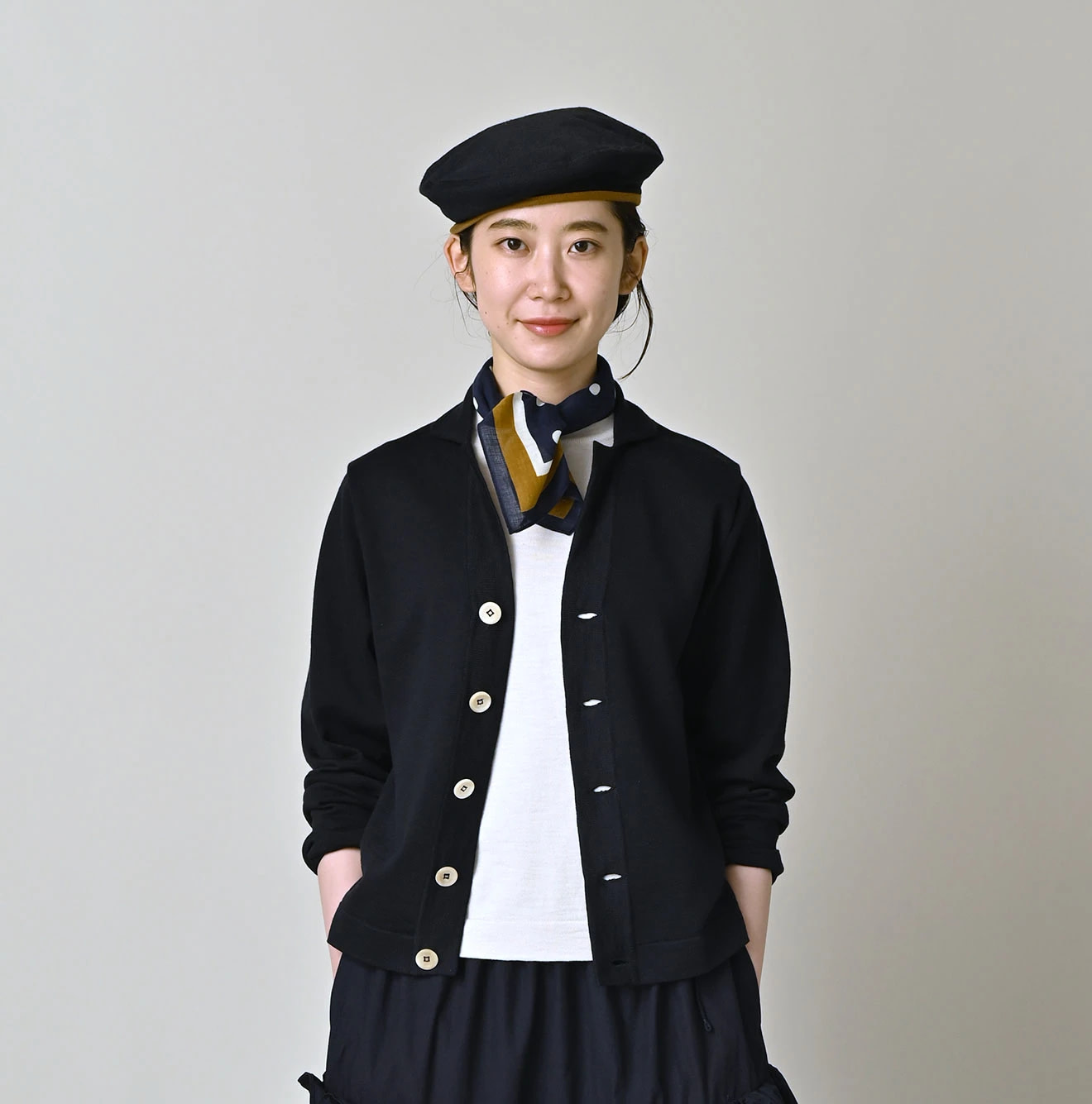 Supima Knitsew Cardigan Female Model