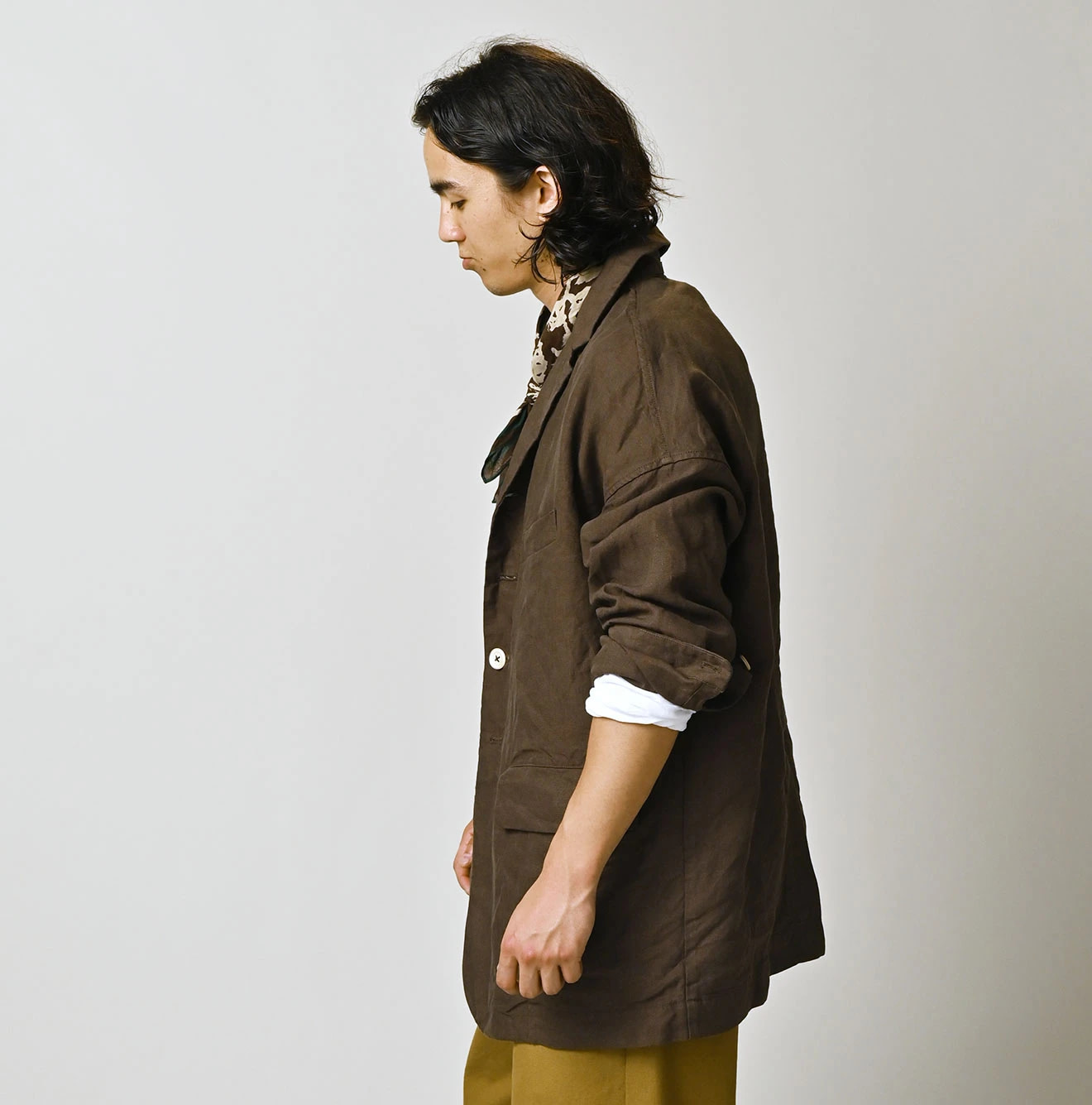 Linen Cloth 908 Uma Jacket Male Model
