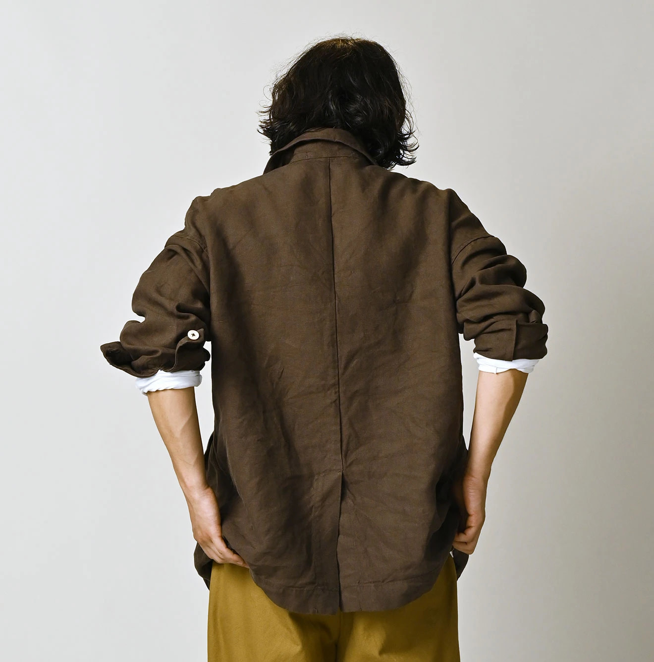 Linen Cloth 908 Uma Jacket Male Model